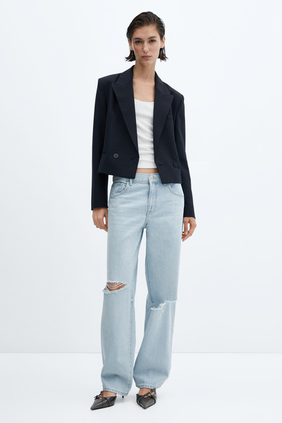 MANGO Woman Blugi decorativi rupti Wideleg
