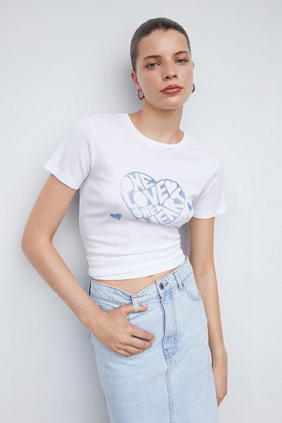 MANGO Bob Marley Gemustertes T-Shirt