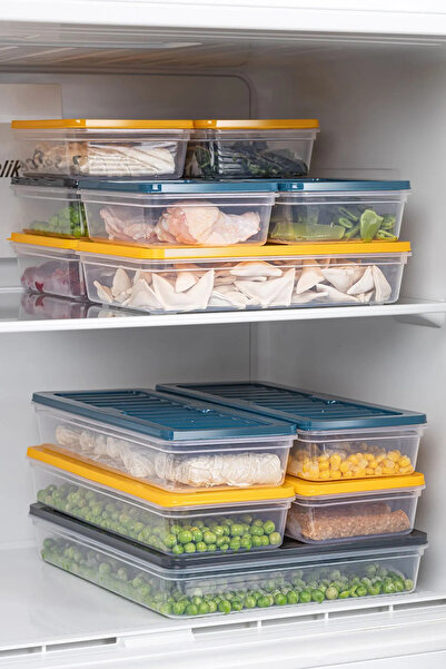 Meleni Home 17 Piece Microwave Compatible Organizer - Yellow Storage Container