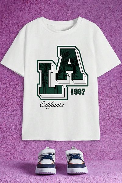Pink Sky Παιδικό βαμβακερό μπλουζάκι California Printed