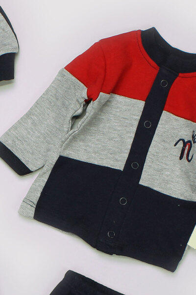 Peki 0-3 Months Baby Boy Nakis Set - 5-Piece Zibin Pants and Gloves Set 13689