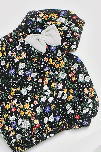 Peki Set bluză și pantaloni pentru copii - Airobin Printed, set de 5, vară, fund elastic - 13291