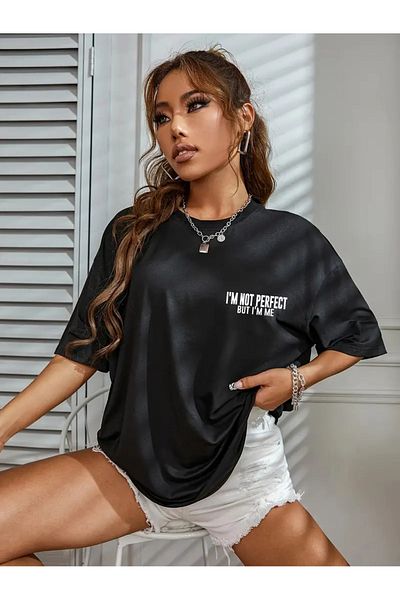 Pink Sky Μπλουζάκι Unisex με στάμπα Crew Neck Oversize