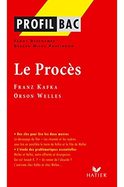 Hachette Le Procès فرانز كافكا 1925 أورسون ويلز 1963