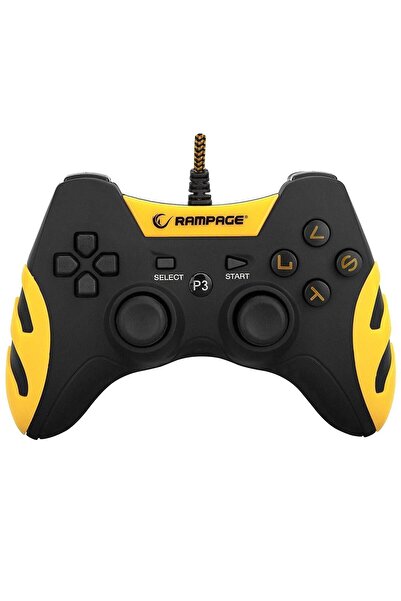 Rampage Rampage Sg-r218 Ps3/ Pc X Input Sarı Renk Usb 1.8m Hasır Kablolu Oyun Kolu Joypad