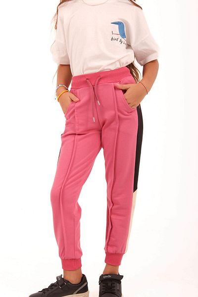 Perendi Garni Detailed Girl's Sweatpants Dusty Rose