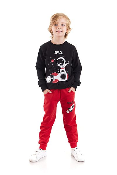 AHENGİM Σετ φόρμας αγοριού Astronaut Printed Trend Ak2533