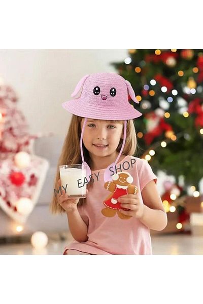 My Easy Shop Movable and Eared Straw Hat for 2-9 Years Old Children (with Audio)