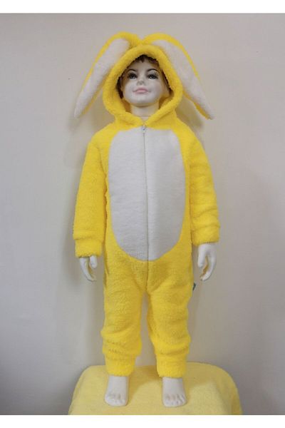 nurcix baby Bebelop Zippered Welsoft Jumpsuit with Rabbit Figure