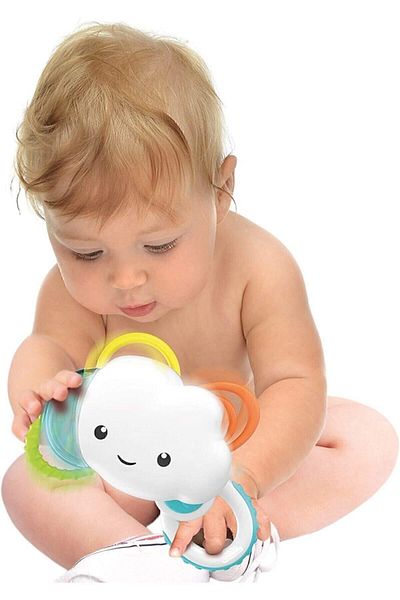 CLEMENTONI Baby Clementoni, Cloud Rattle for 3-36 Months Baby / Improves Hearing Sensation and Imagination