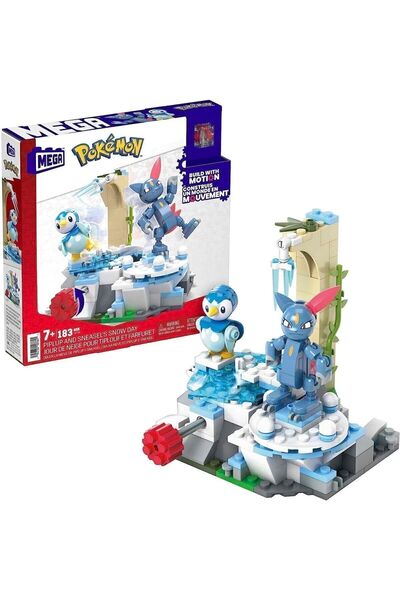 Pokemon Piplup And Sneasel’s Snow Day With Buildable Action Figures Yapı Oyun...
