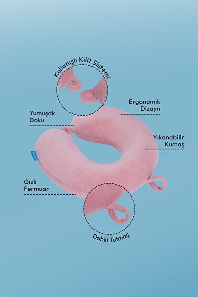 Wexta Seyahat Boyun Yastığı Comfort Ortopedik Seyahat Yastığı Visco