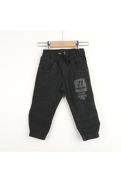 Bebelop Baby Boy Pants with Elastic Waist and Pocket Print