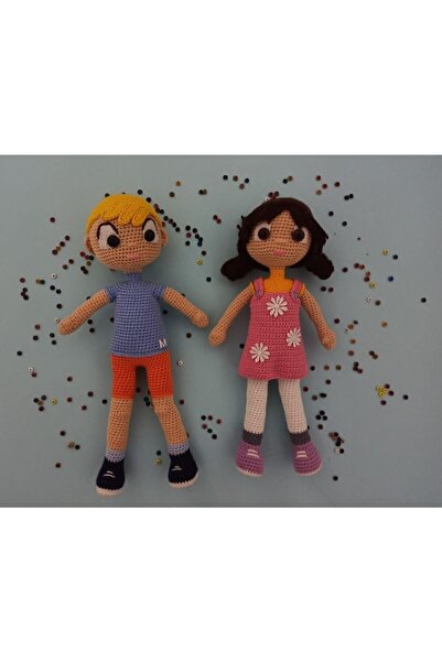 S&k Collection Niloya Ve Mete Bebek Ikili Set Amigurumi Örgü Oyuncak Peluş