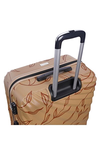 Wexta Wx-300 Yaprak Baskılı Büyük Boy Valiz / Seyahat Bavulu