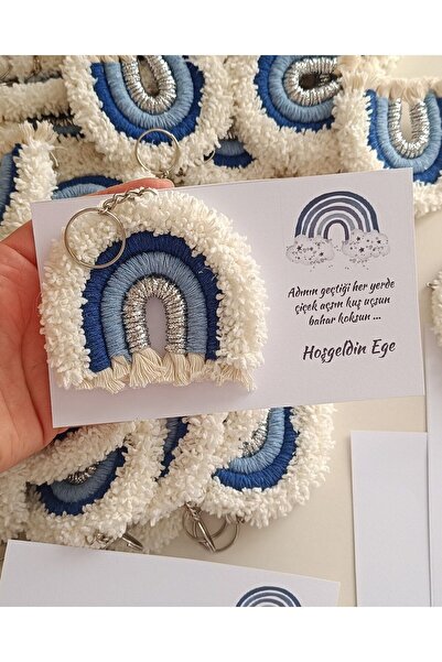 Büşra Uynk Makrome Gökkuşağı Anahtarlık Veya Magnet 30 Adet Bebek Hediyelik (...