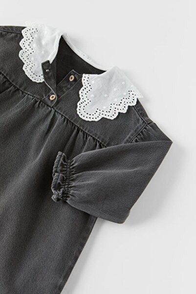 GAistKids Kız Çocuk Yakalıklı Denim Elbise