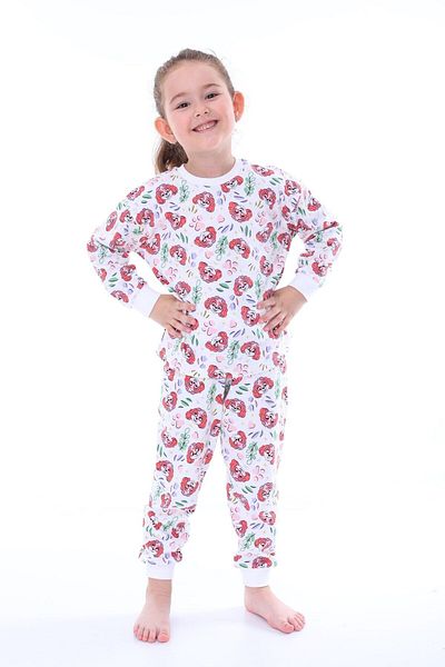 bunny hopp Paw Patrol Patterned 100% Cotton Girl's Pajama Set - Long Sleeve (3-8 Years)