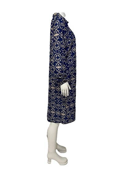 Sobe Hediyelik Tunic with Button, Print Sun Selection Tobacco Olive Axis Akwi Jeneba