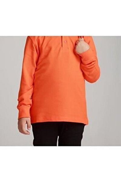 OKULCA Tricou portocaliu unisex cu guler polo pieptănat