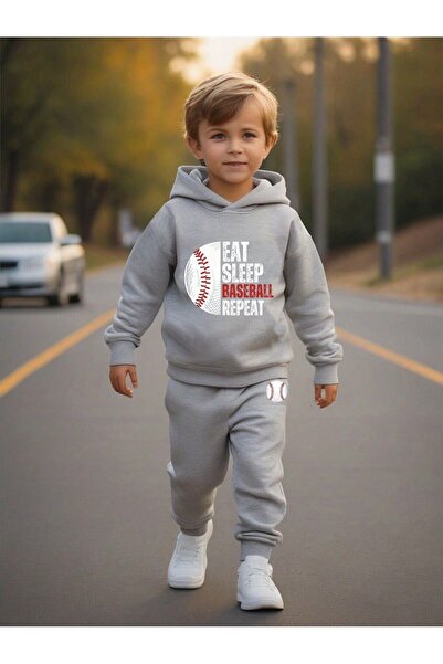 MODAVİBE Set de trening pentru copii cu imprimeu și glugă - Confortabil și el...