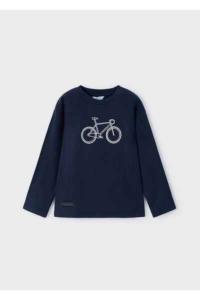 MAYORAL Tricou pentru băiat bleumarin - brodat pe bicicletă