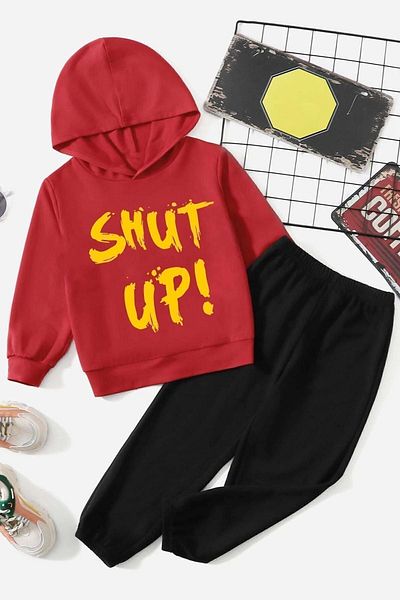 uyguntarz Kids Shut Up Tracksuit Set