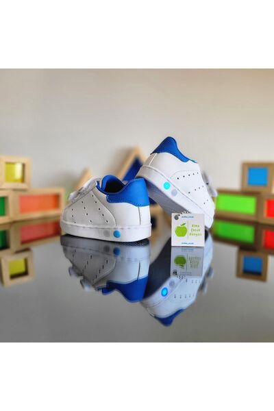 elma bebe Ortopedik Işıklı Tavşan Figürlü Hafif Rahat Yumuşak Esnek İlkadım Unisex Çocuk Sneaker Spor Ayakkabı