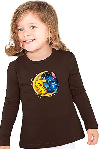 Texclusive تي شيرت أسود للأطفال بنمط بوكيمون بيكاتشو وستيك