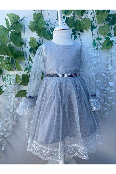 Butik Simli Tül Elbise