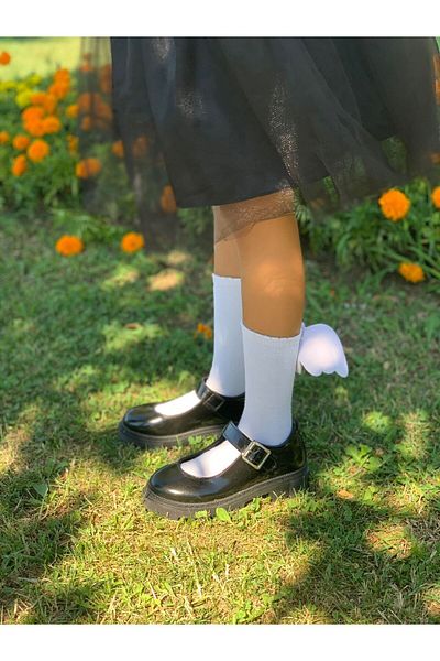MİA MONDO Pantofi de școală pentru copii cu velcro negru - Babet