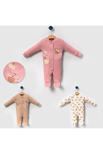 PONÇİK BEBEK 0-3 3-6 (Months) Bird Printed Baby Text Printed One Size Jumpsui...