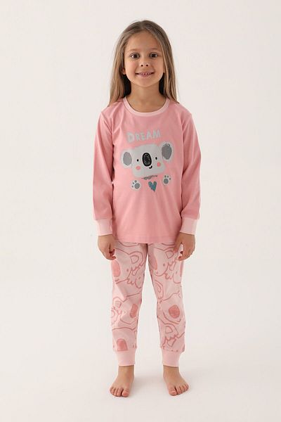 Rolypoly Pink Girl's Long Sleeve Pajama Set