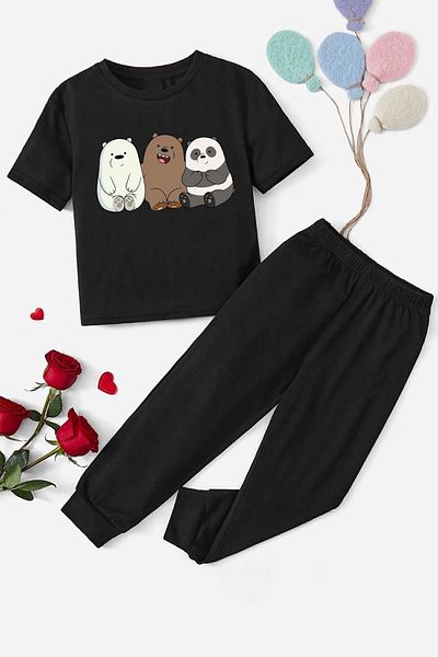 uyguntarz Σετ φόρμας Sunny Kids Kafadar Bears Bottom - Top