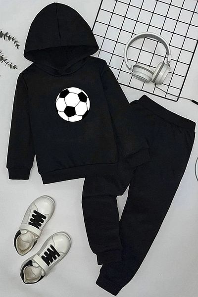 uyguntarz Kinder-Trainingsanzug-Set mit Ball-Aufdruck