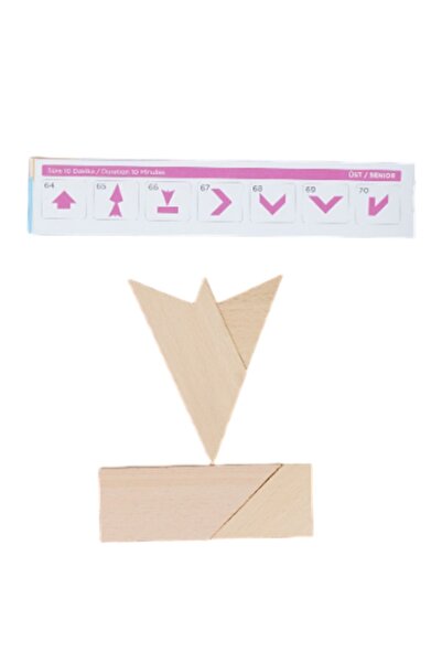 Genel Markalar T Tangram Ahşap Zeka ve Akıl Oyunu 4 Parça 100 Farklı Şekil 5 Yaş 1 Oyuncu