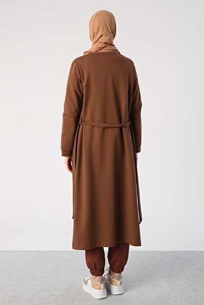 ALLDAY Ανοιχτό καφέ ζωσμένο Pocket Crew Lang Cardigan