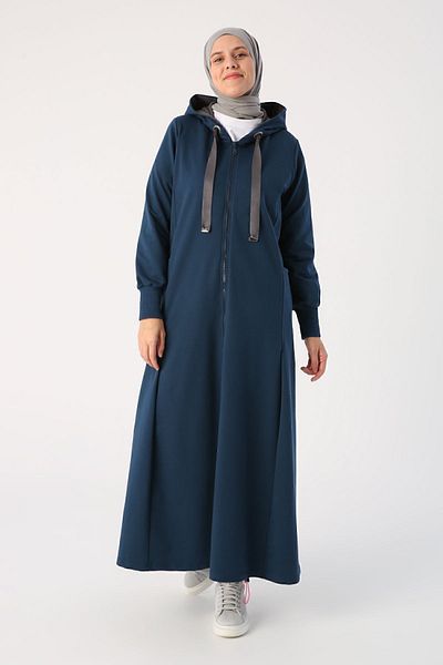 ALLDAY Dunkel Indigo Wildleder Kapuzenpullover