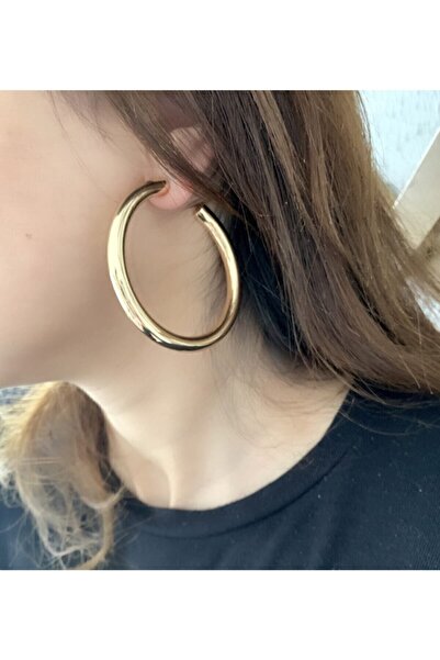 SİSTORİZE Halka Küpe Kalın Büyük Boy