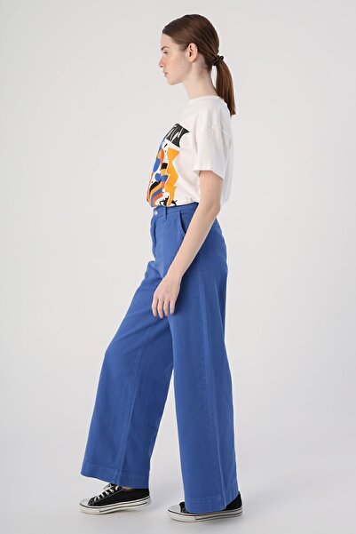 ALLDAY Παντελόνι τσέπης Indigo 100% βαμβακερό φαρδύ