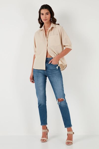 Lela Бавовняна сорочка з розслабленим кроєм і рукавами-крилами СОРОЧКА 669202132S4