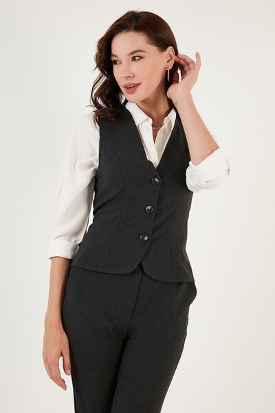 Lela Fitted Lined Classic Woven Vest