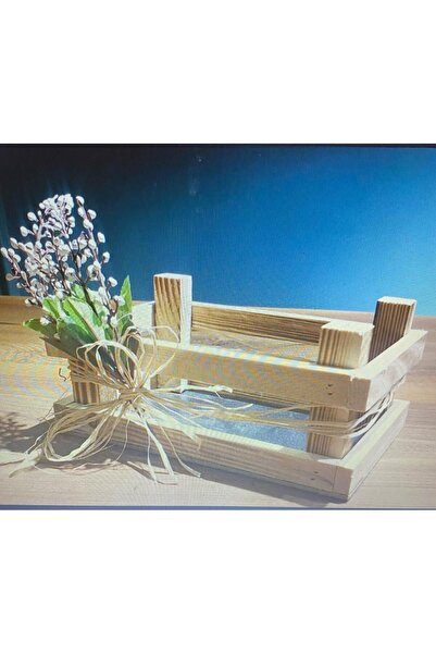 Irmak DEKORATİF AHŞAP KASA ÇOK AMAÇLI 21 cm