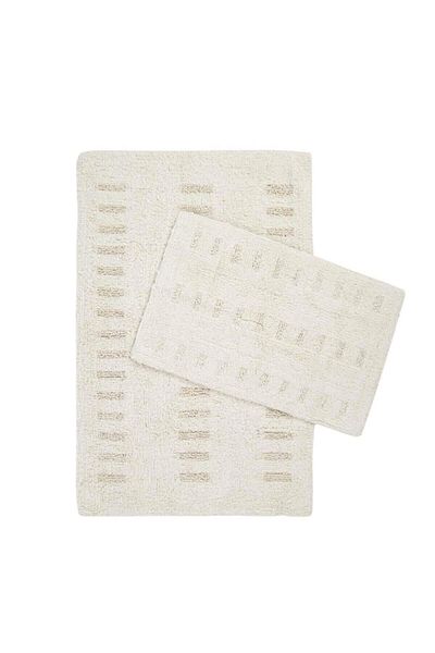 İrya Togo Covoraș de baie 100% bumbac 2 piese Ecru 40x60+60x90