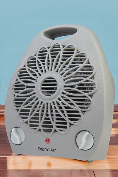 GOLDMASTER Sahra Gri 2000 Watt Isıya Dayanıklı Sıcak Ilık Soğuk Devrilme Emniyetli Isıtıcı Fan