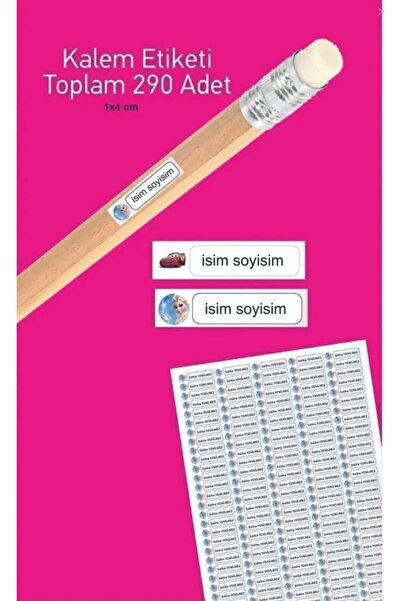 StickerDesign Kalem Etiketi 290 Adet - Kağıt Etiket