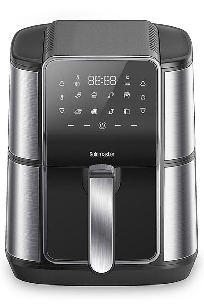 GOLDMASTER Gloria 7 Liter Inox Large Chamber XXL Touch 8 Preset Airfryer Hot Air Fryer GM8405