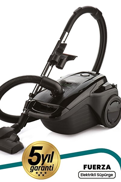 GOLDMASTER Fuerza Siyah 4 Litre Geniş Kapasiteli Hız Ayarlı Toz Torbalı 5 Yıl...