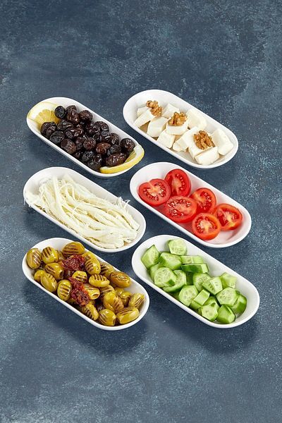 GoldenKitchen وعاء إفطار ووجبات خفيفة من السيراميك باللون الأبيض من سلسلة Kütahya مكون من 6 قطع فينوس