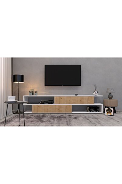 KONAK EV EŞYALARI Modern 3 TV Ünitesi,%100 MDF,KOLAY KURULUM,TV SEHPA